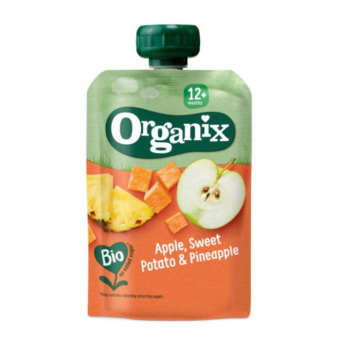 Organix voćna kašica jabuka, batat i ananas 100gr