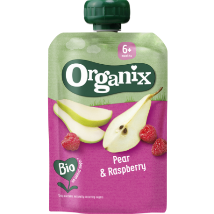 Organix voćna kašica kruška i malina 100gr