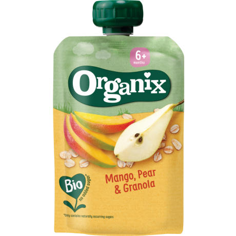 Organix voćna kašica mango, kruška, granola 100gr
